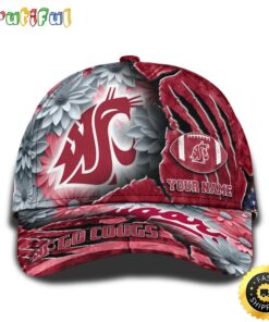 Personalized NCAA Washington State Cougars All Over Print Baseball Cap The Perfect Way To Rep Your Team PT48224